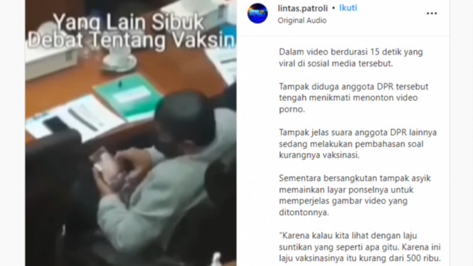 Heboh, Nonton Video Porno Saat Rapat Bahas Vaksin di DPR