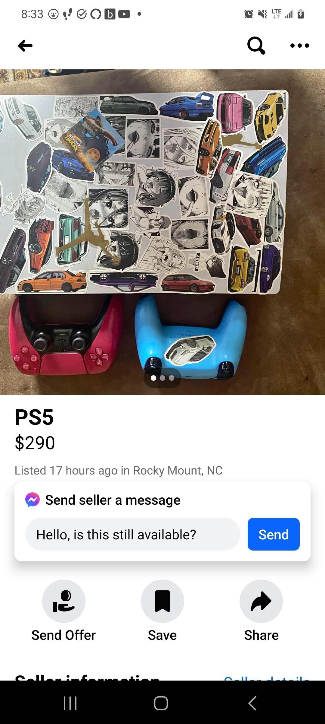 Yeah. I want to buy your splooge covered ps5. Marked NSFW just in ...