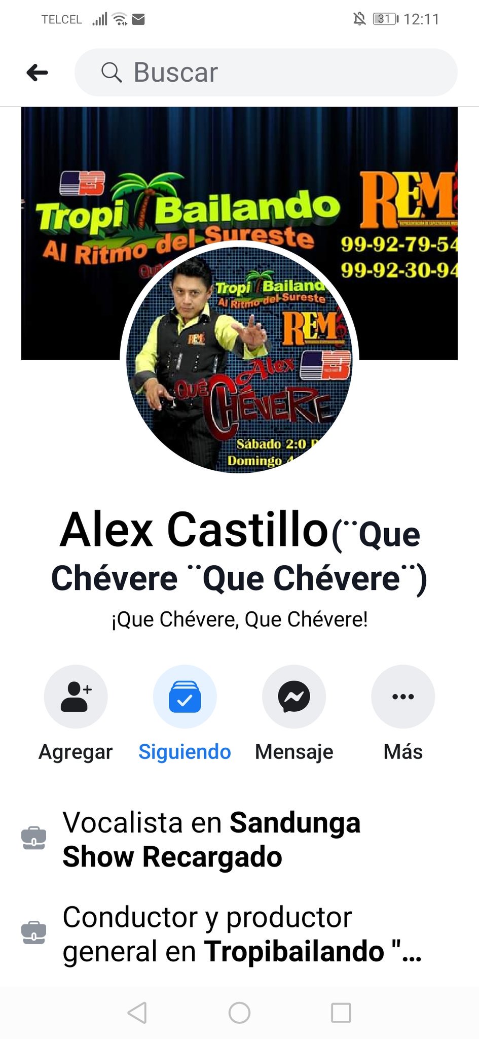 Packs de México - Alex Castillo Que chevere Que chevere! Vocalista ...