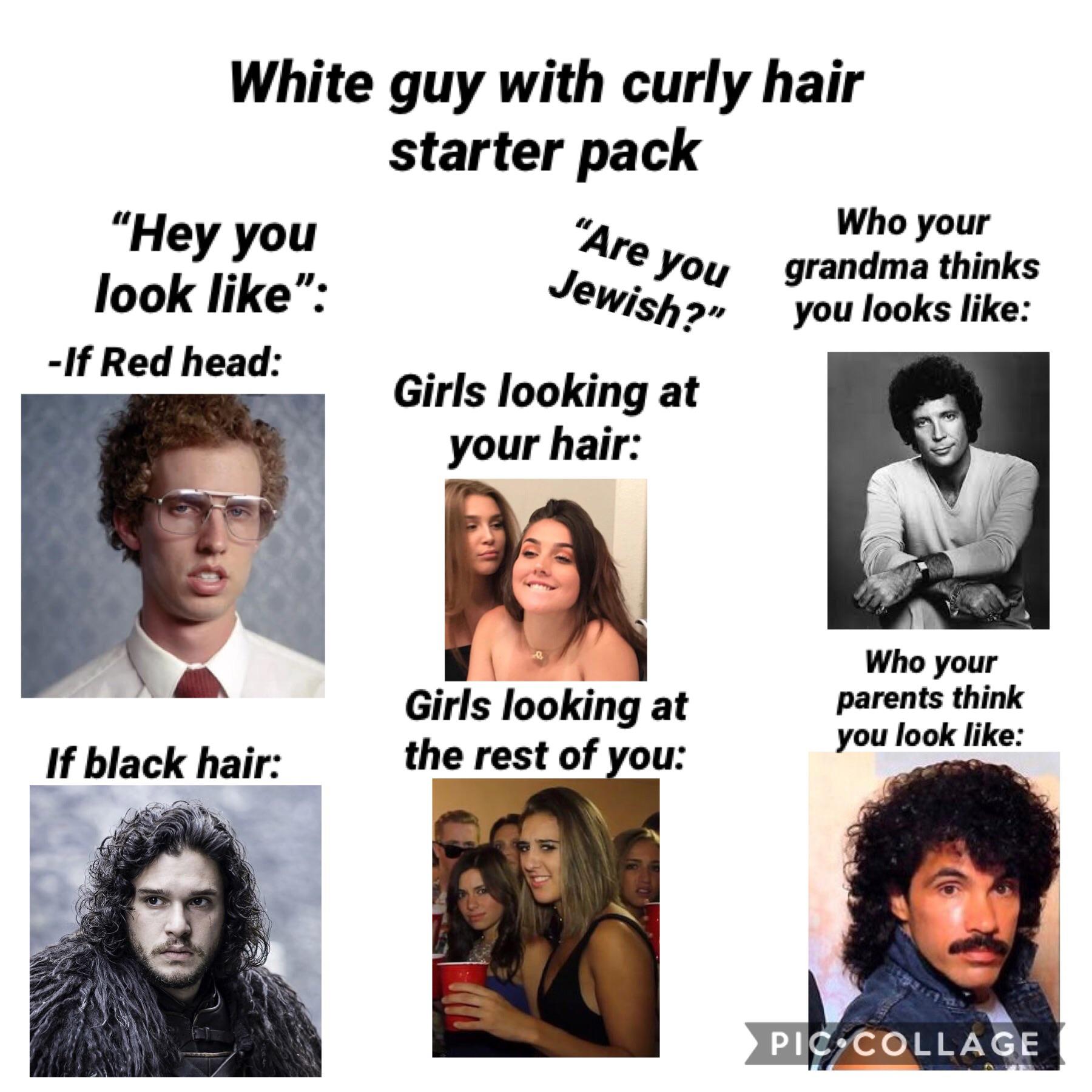 White guy with curly hair starterpack : r/starterpacks