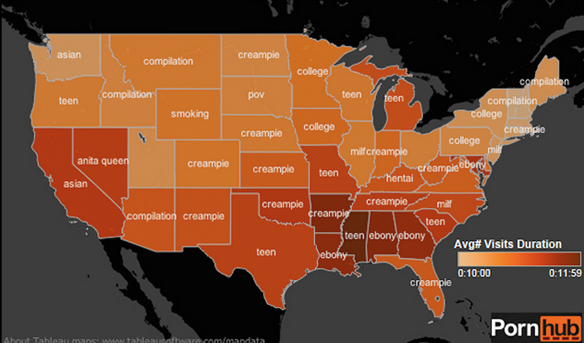 Here's A Map Of The Most Searched For Porn Type By State (LOL ...