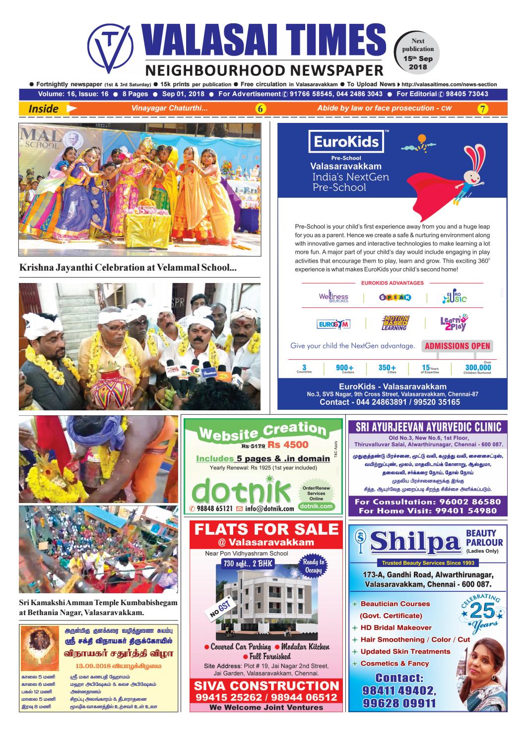 Valasai Times: 01-09-2018 by DOTNIK - Issuu