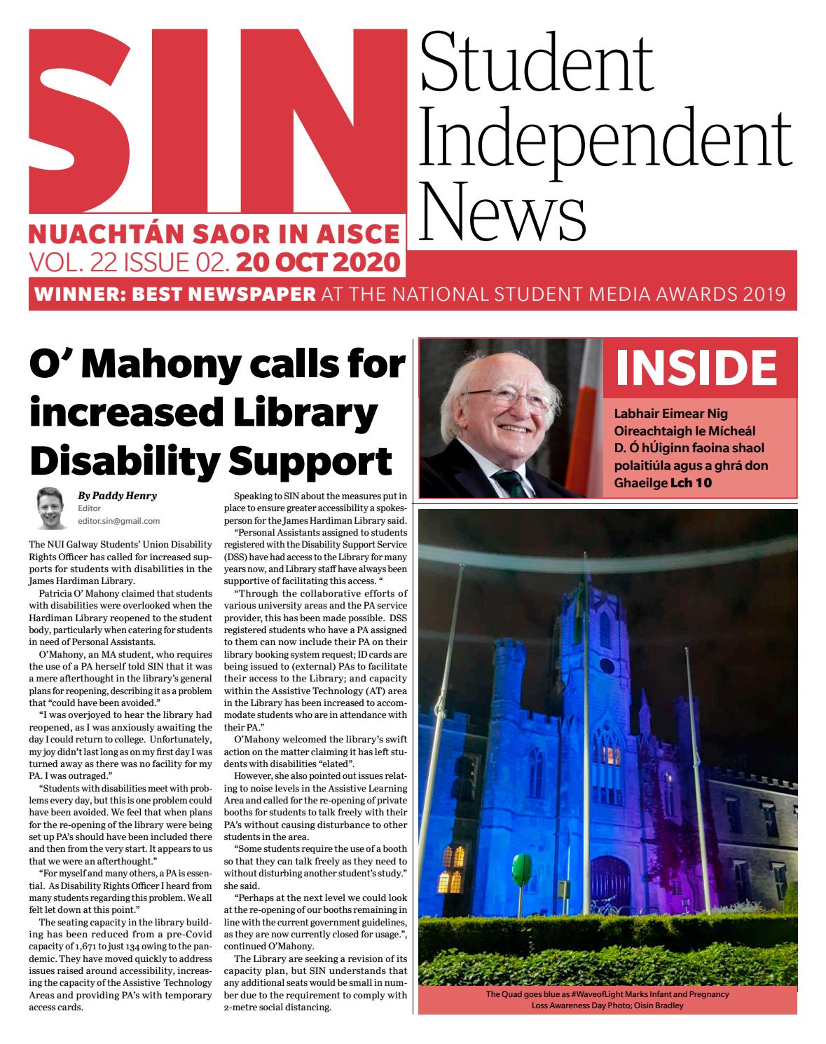 SIN Volume 22, Issue 2 by Student Independent News - Issuu