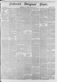 Image 1 of Frederick Douglass' paper (Rochester, N.Y.), February ...