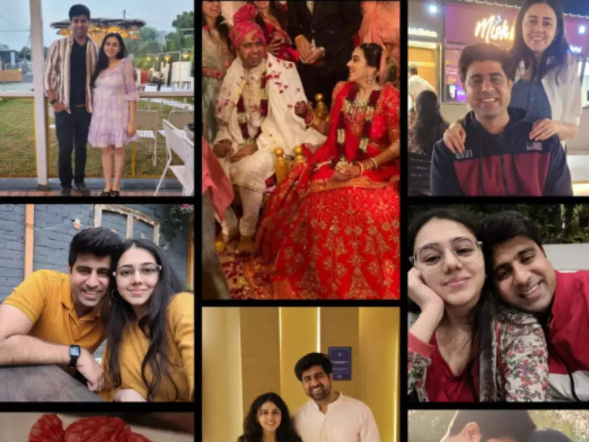 Tushar Sadhu shares a photo collage with wife Nirjita Shah on ...