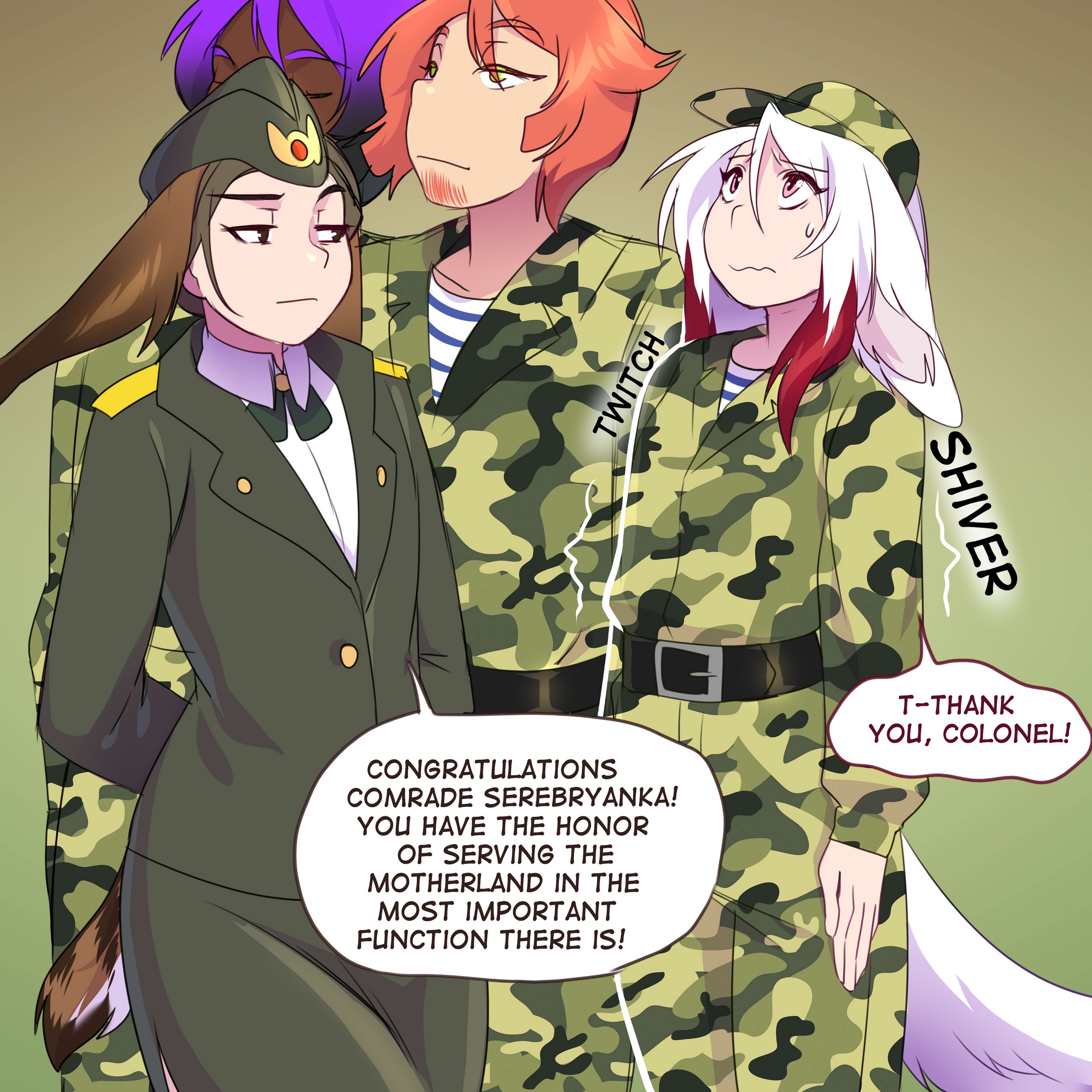 Silver Joins the Russian Army! (matemi), 5 images. Collar porn comics.