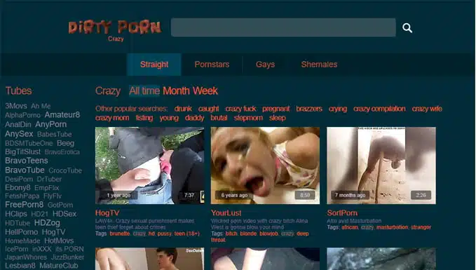 DirtyPornVids & 16+ Most Crazy Porn Sites Like DirtyPornVids.com!