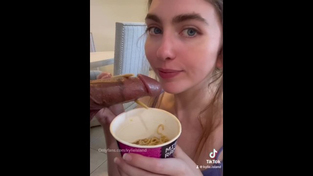 TikTok Teen Finds a Dick in her Food and SUCKS IT (Funny Porn ...