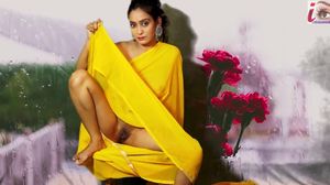 Sexy Yellow Saree - Solo Tease