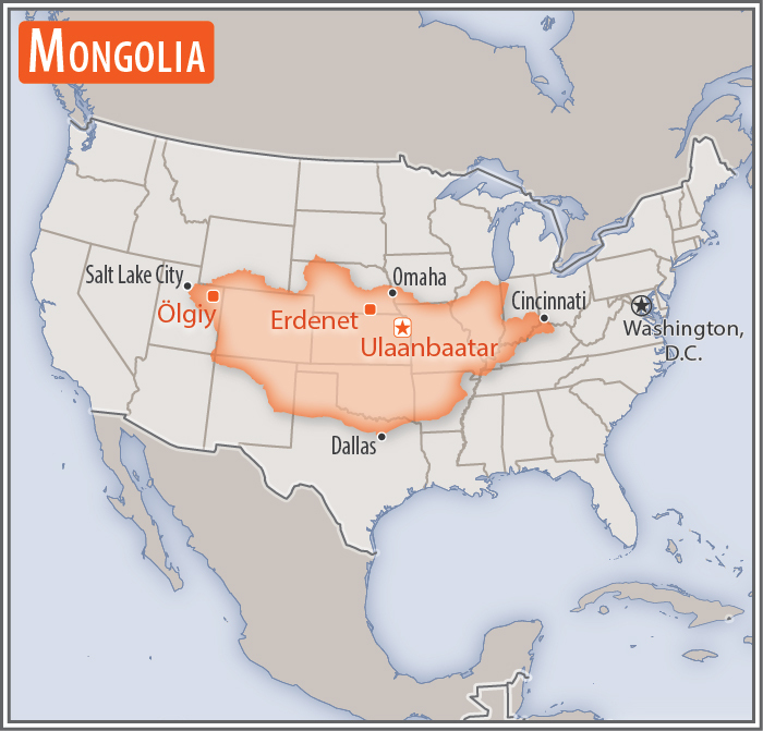 Size comparison of Mongolia with the United States : r/MapPorn