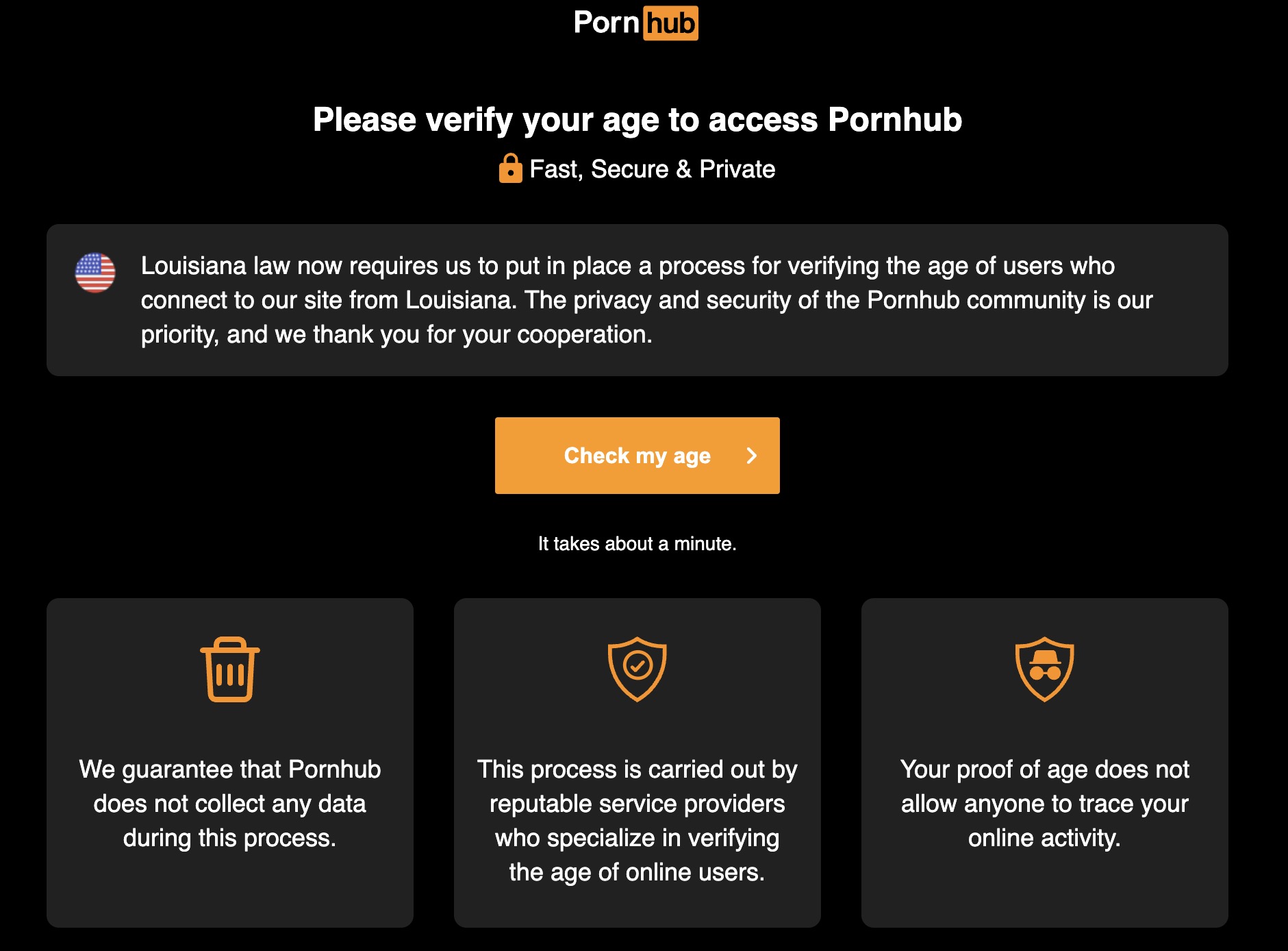 Pornhub requires ID from Louisiana users to comply with state's ...