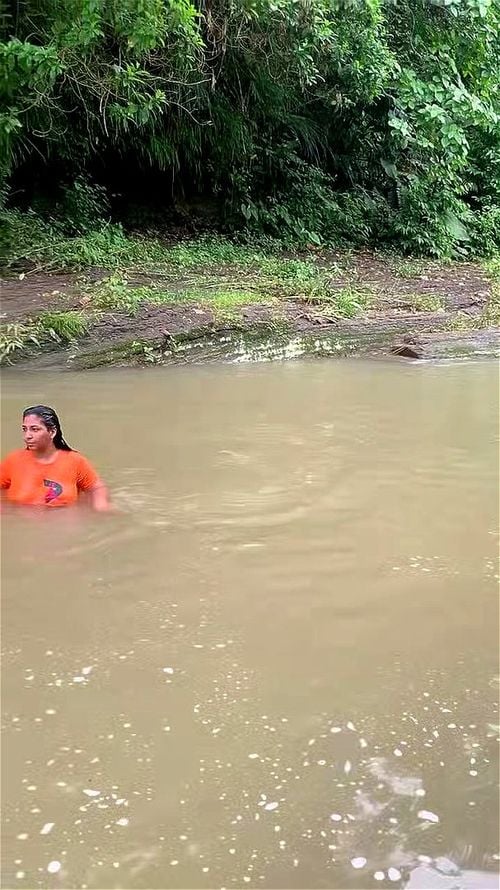 Watch Busty lady bathing forest river - Bath, Wet Body, Latina ...