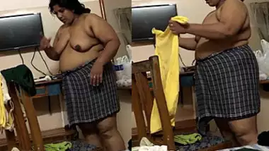 Fat Indian Woman With Big Belly Walks Around The House With Naked ...
