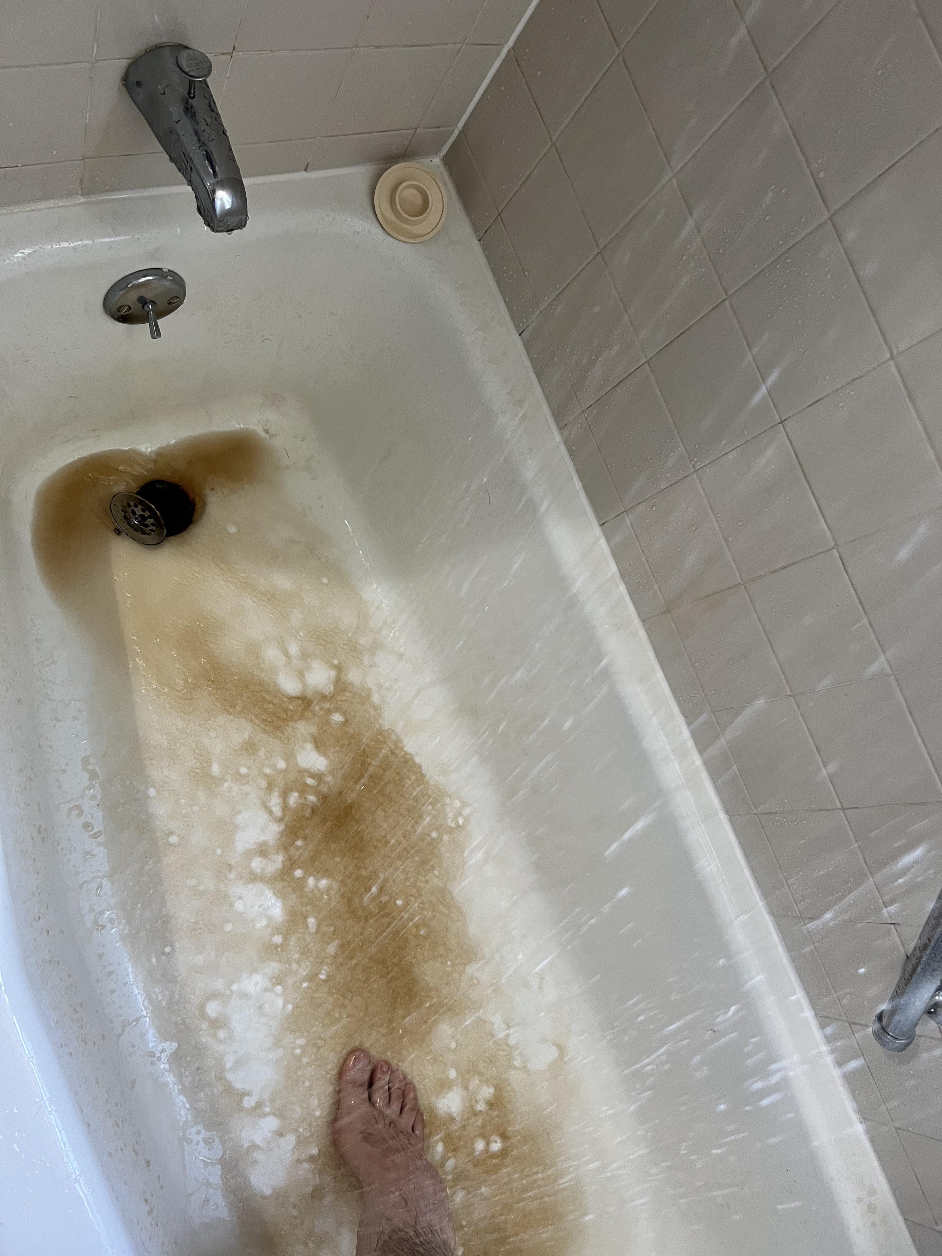 My tap water suddenly turned brown in the middle of a shower. How ...