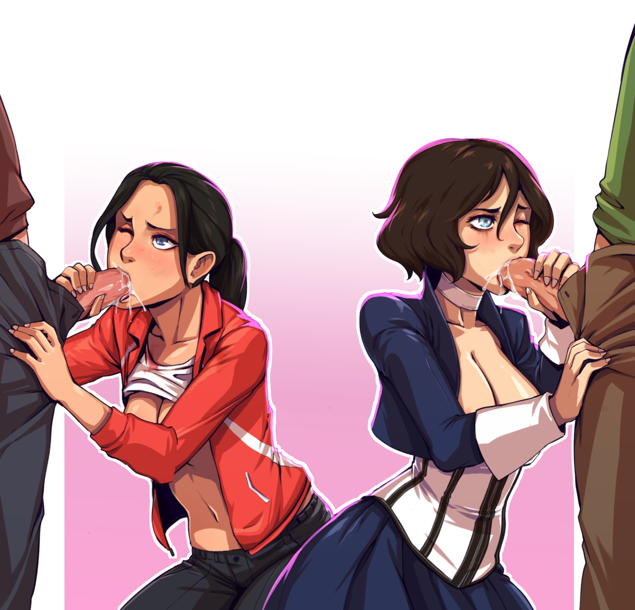 Zoey and Elizabeth – D-Rex – Left 4 Dead, Bioshock