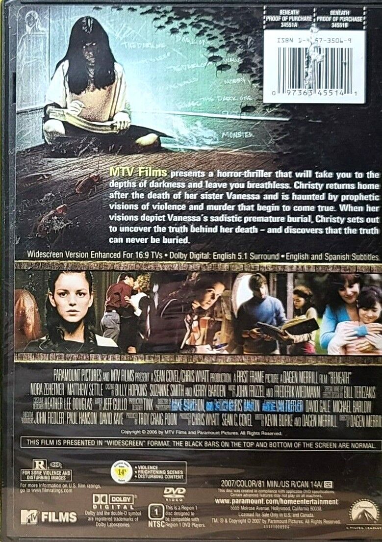 Beneath (DVD 2007 Widescreen) BRAND NEW / FACTORY SEALED / NEVER ...