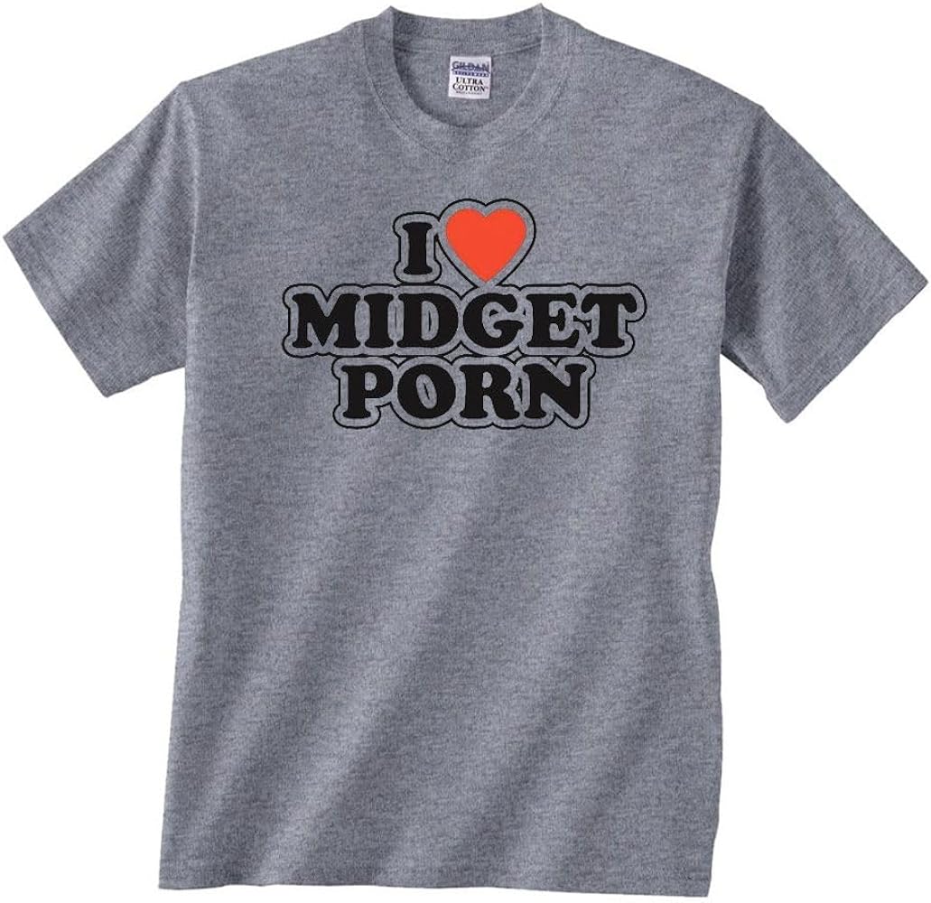 Amazon.com: DIRTYRAGZ Men's I Love Midget Porn T Shirt - Offensive ...