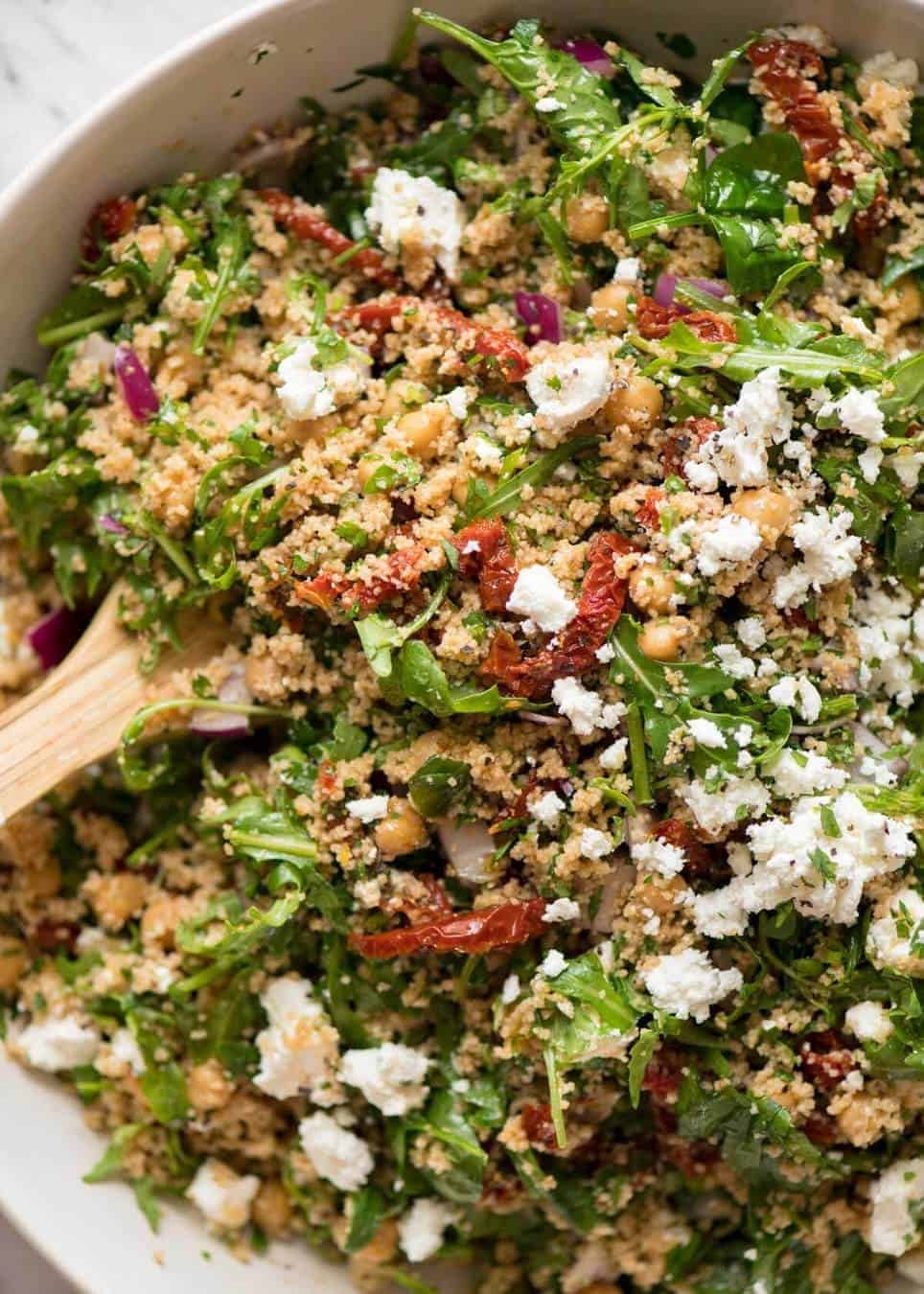 12 Minute Couscous Salad with Sun Dried Tomato and Feta ...