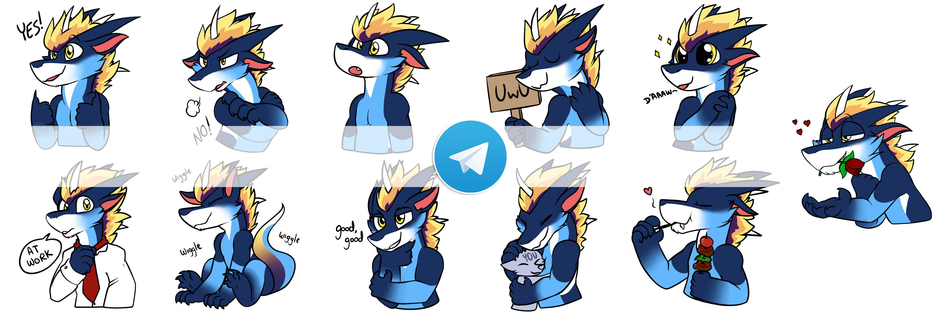 Crisstail] Telegram Sticker Pack (and growing!) by teryxc -- Fur ...