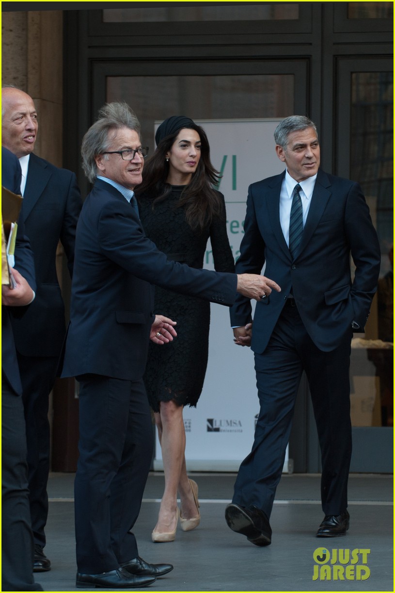 George & Amal Clooney Meet Pope Francis at the Vatican: Photo ...