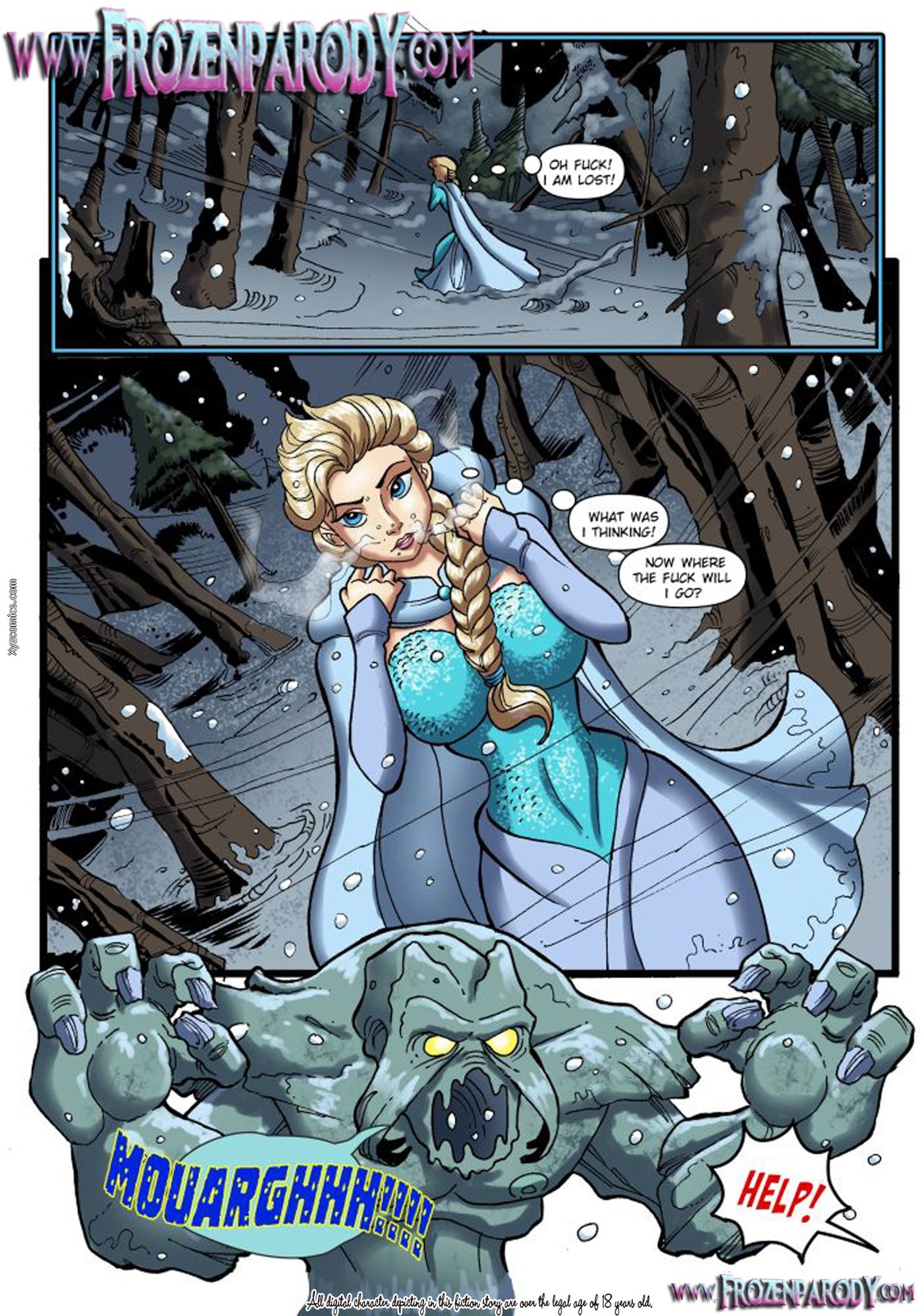 Frozen Porn: Elsa fucking like a slut - Multporn Comics & Hentai manga