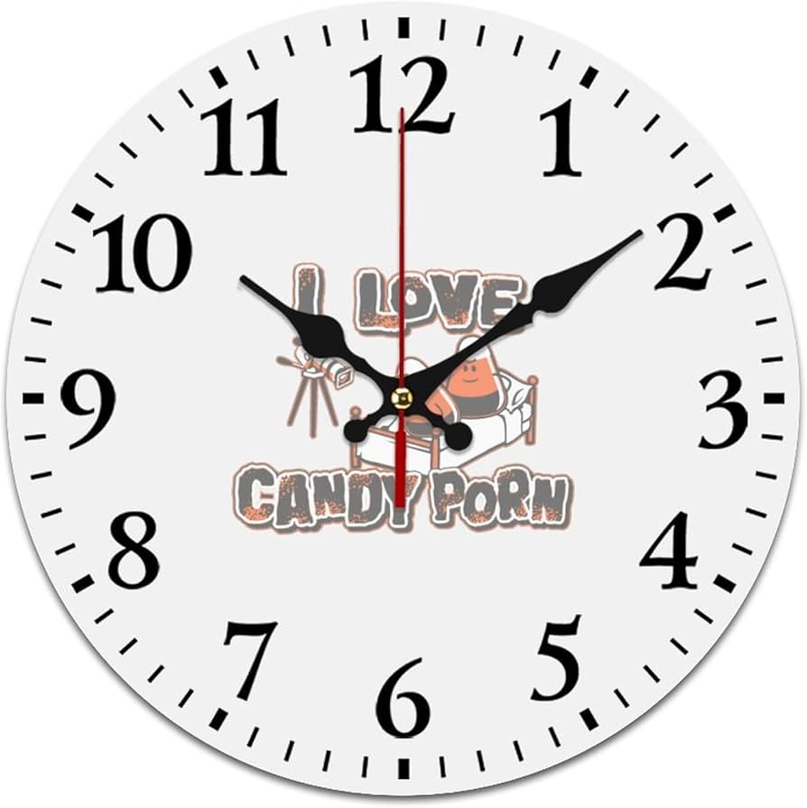 Amazon.com: I Love Candy Porn Custom Frameless Round Wall Clock ...