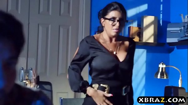 MILF teacher shows a porn movie in class and fucks a student ...