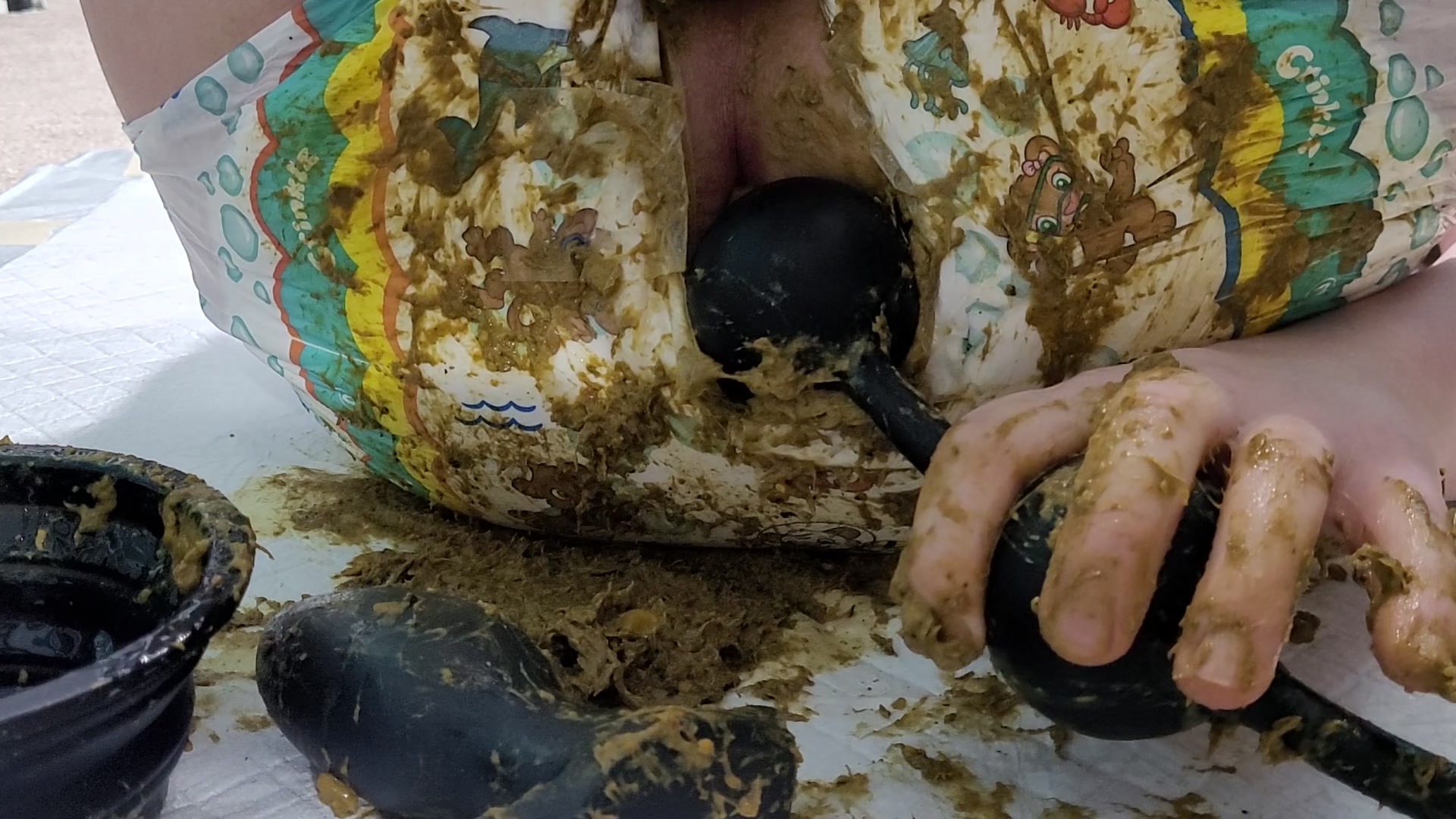 Anal Beads Through Dirty Diaper - ThisVid.com 中文