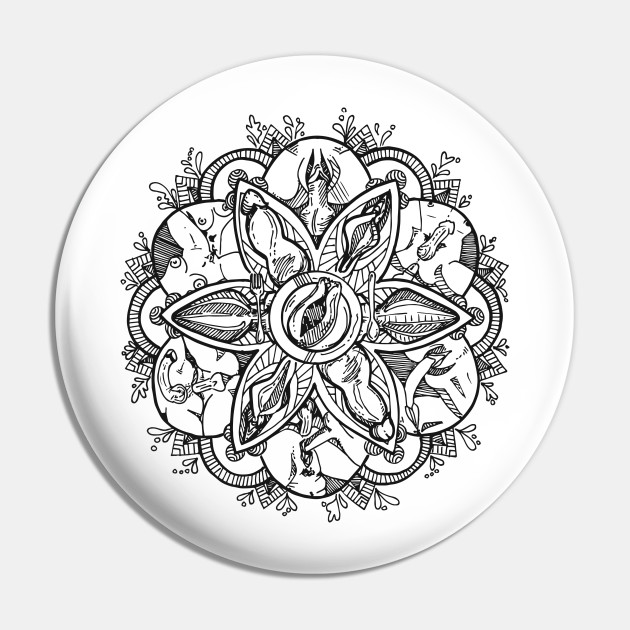 The Porn Mandala - Porn - Pin | TeePublic