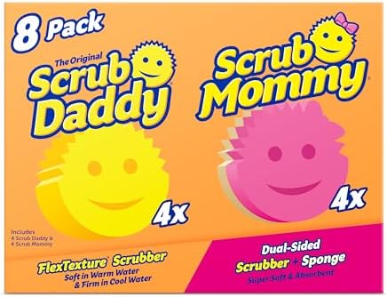 Amazon.com: Scrub Daddy Sponges 4 unidades + Scrub Mommy 4ct ...