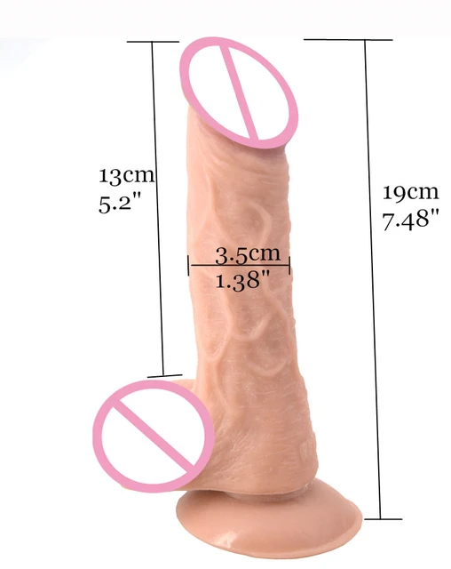 Discreet Package Realistic Dildo Suction Cup Skin Color Man Fake ...