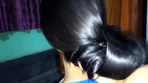 Watch silky long hair bun pulling - Long Hair, Long Hair Babe ...