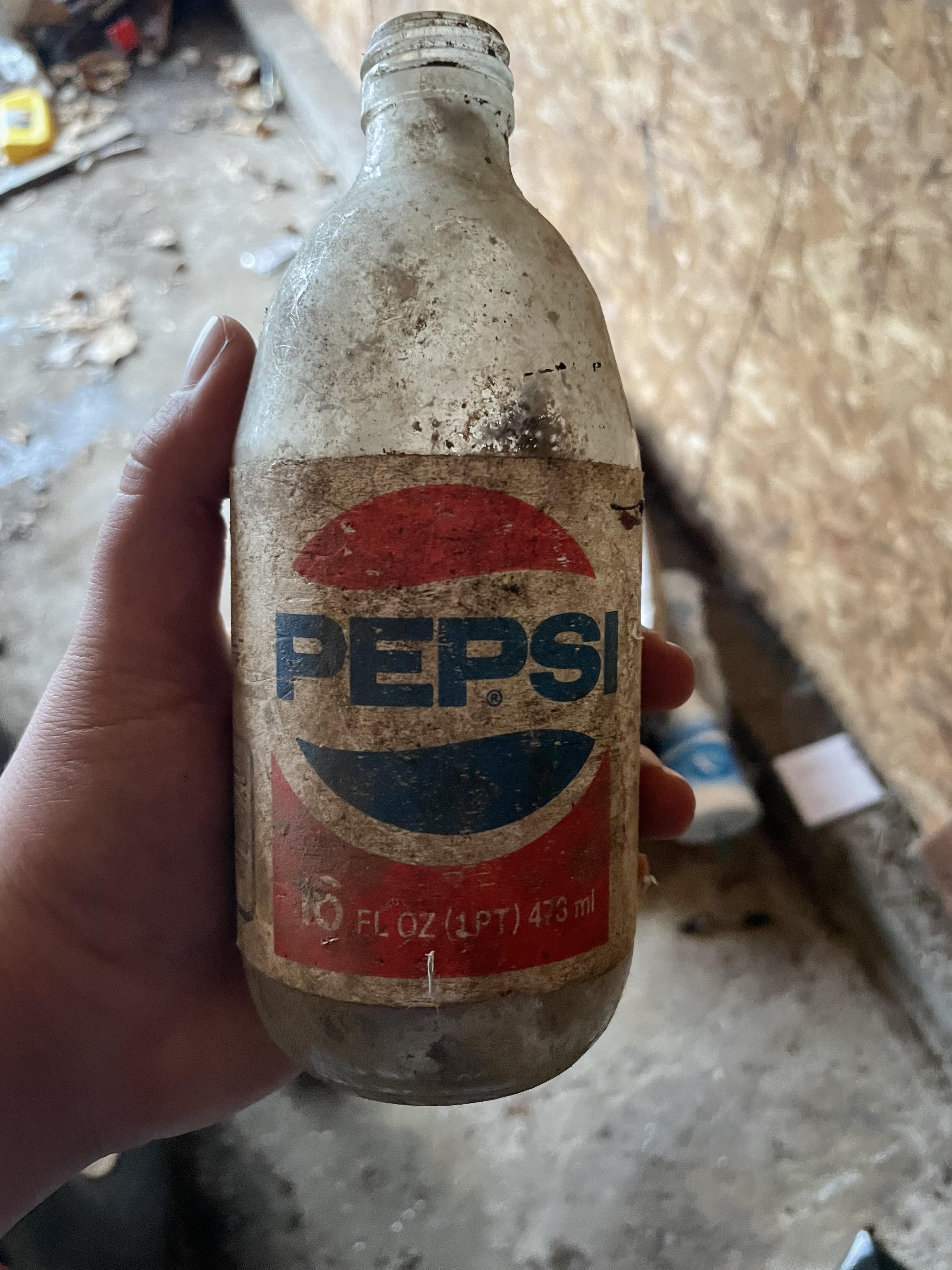 This old Pepsi bottle I found : r/mildlyinteresting