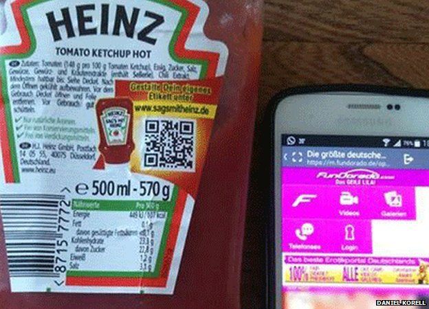 Heinz QR porn code too saucy for ketchup customer - BBC News