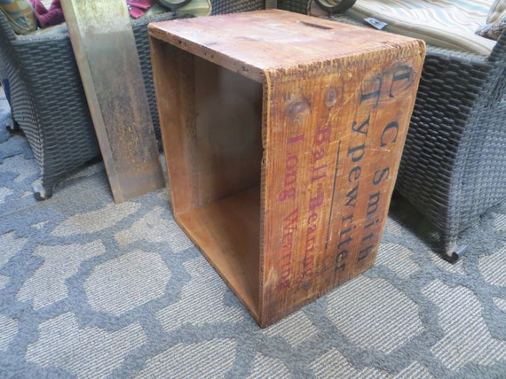 Antique Typewriter Wooden Crate L C Smith - Etsy