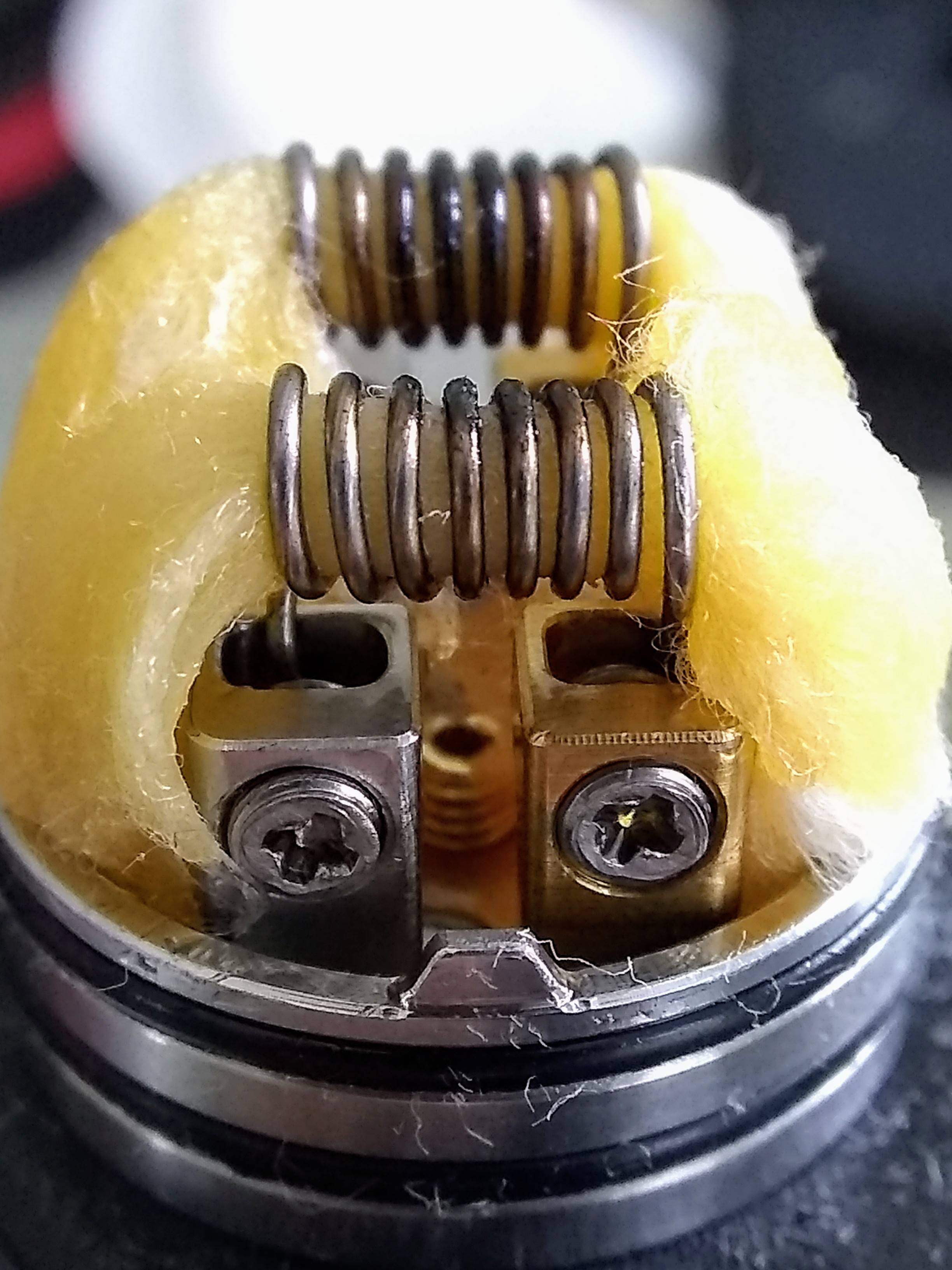 Some simple porn. 22 gauge kanthal a1, 3mm 8 wraps 0.26 ohm ...