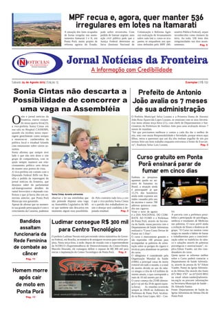 13º Edição Jornal Noticias da Fronteira 24/08/2013 | PDF