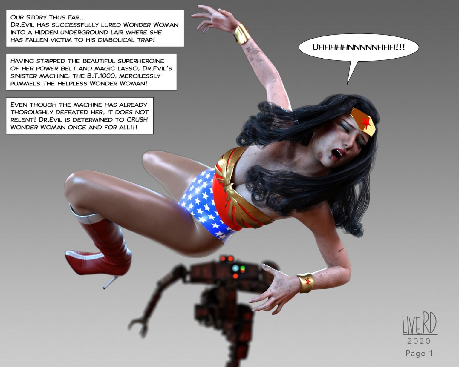 Wonder Woman vs Battle Titan 3 By Live.RD | 18+ Porn Comics