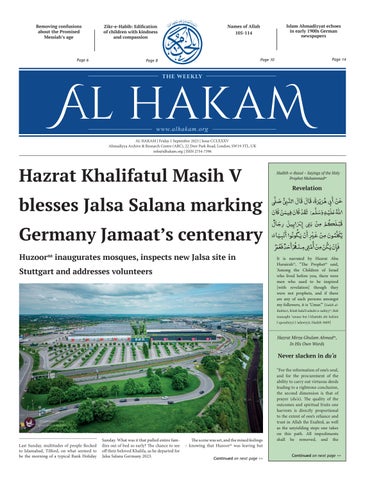 Al Hakam - 1 September 2023 by Alhakam - Issuu