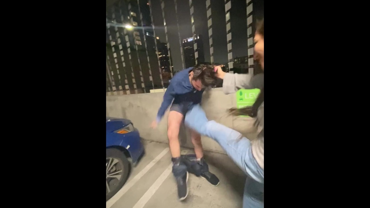 Public LA Garage BallBusting Kicking after Busy Hockey Game ...