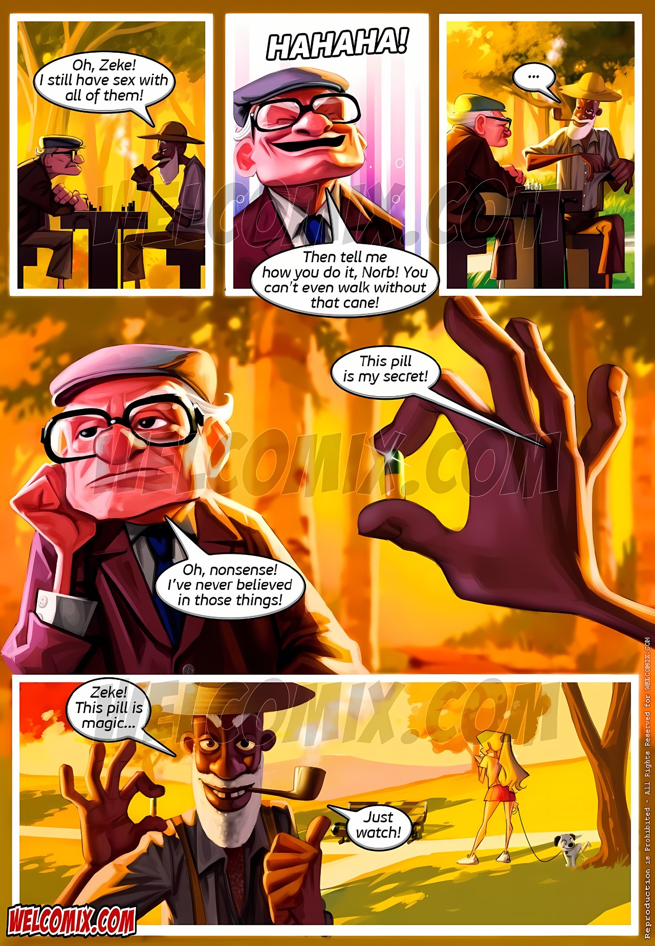 Old Geezers Of The Park: The Magic Pill Porn Comic english 03 ...