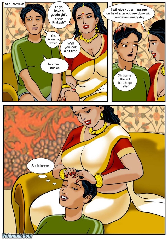 Dirty Indian housewife giving a handjob - Silver Cartoon - Picture 2