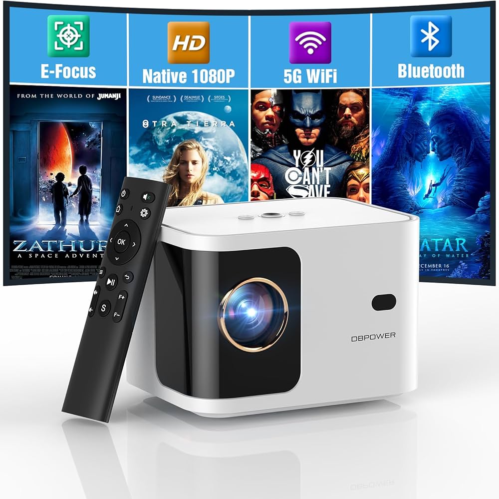 Amazon.com: [Electric Focus] 5G WiFi Mini Bluetooth Projector 4K ...