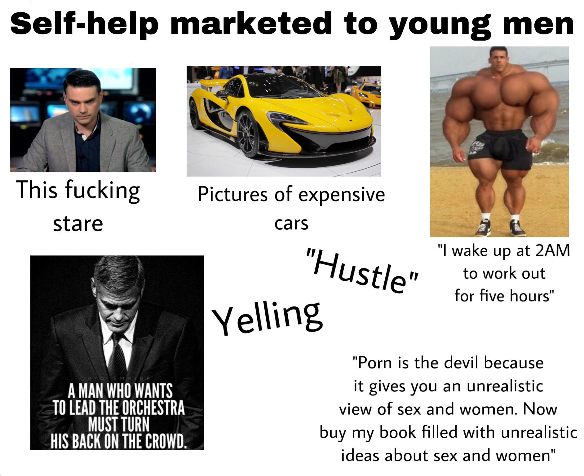 Self-“help” for men starter pack : r/starterpacks