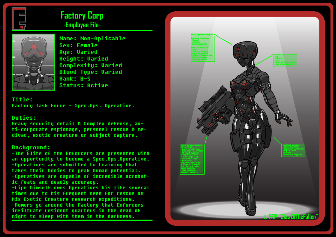 Factory Profiles -Spec.Ops. Operative- by clawofthefallen - Hentai ...