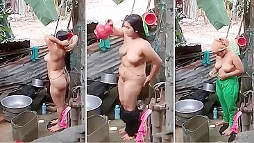 Indian Nri punjabi college babe outdoor bathing, record In hidden ...