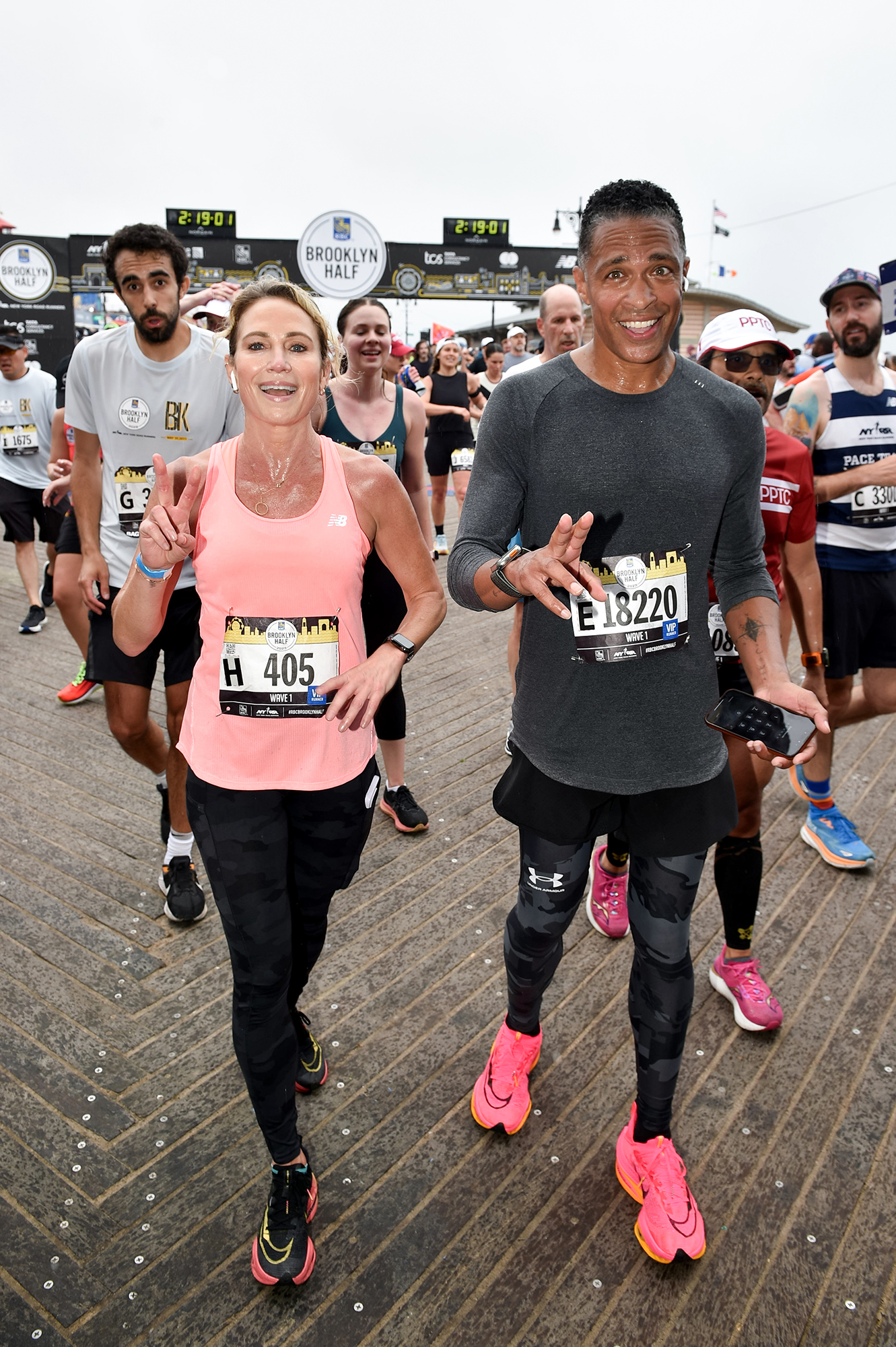 Amy Robach, T.J. Holmes Run Brooklyn Half Marathon: Photo