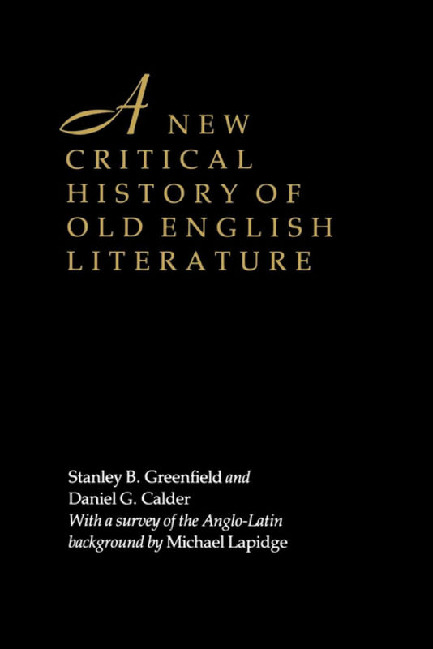 A New Critical History of Old English Literature 9780814738559 ...