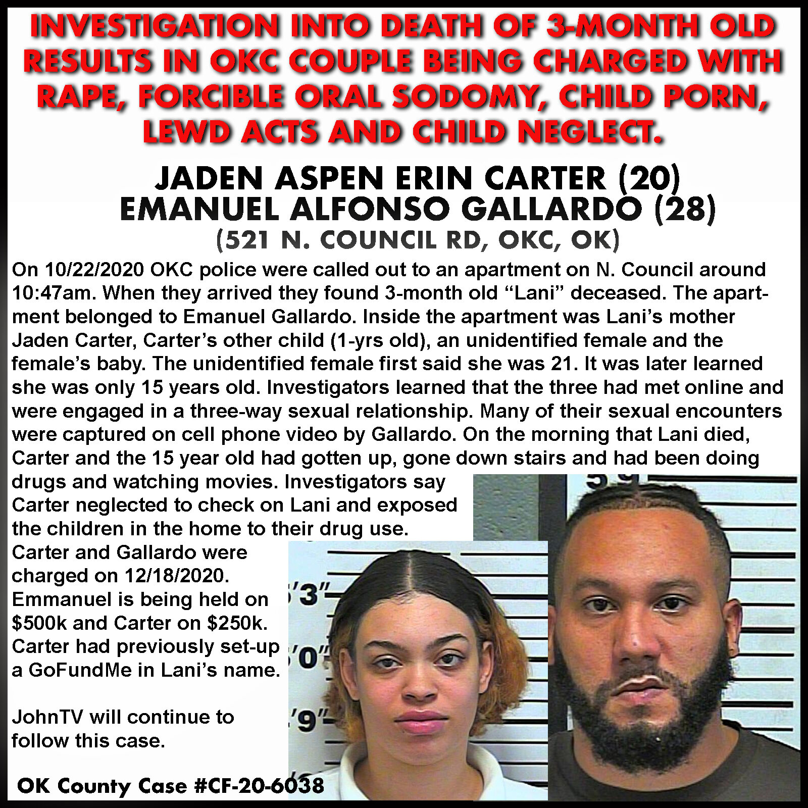 Jaden A. E. Carter (20) & Emanuel A. Gallardo (28) Arrested ...