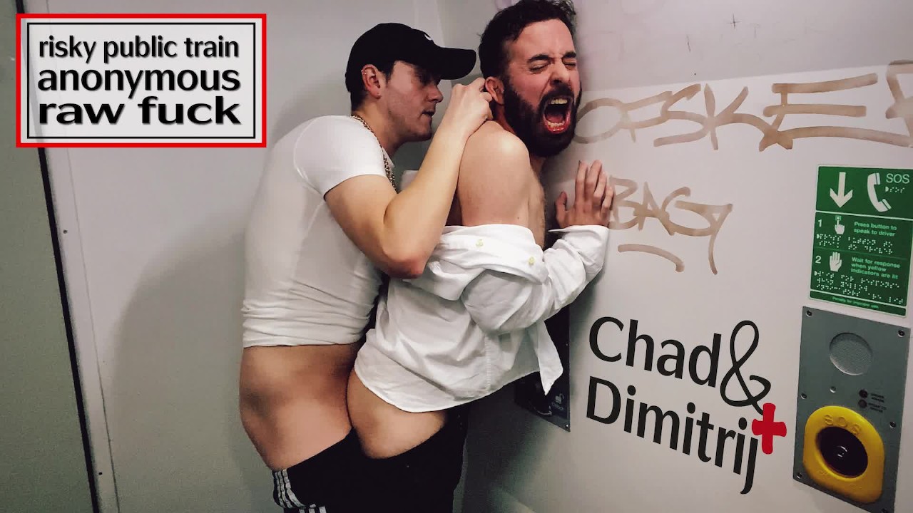 Straight Guys Anonymous Risky Public Train Toilet Raw Fuck ...